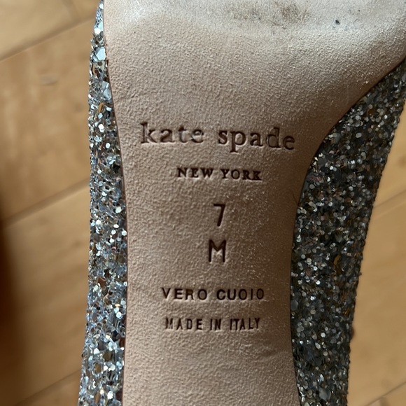 Kate Spade Dolores Silver Glitter Pumps - Gently worn, great condition! - Picture 4 of 6